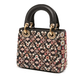Mini Calfskin Beaded Embroidered Lady Dior